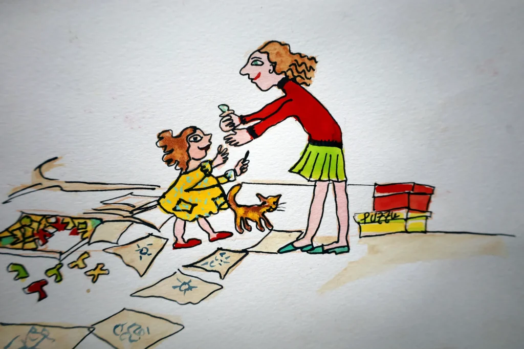 Ilustração de "Tempo para crescer", Autoria de Teresa Torres