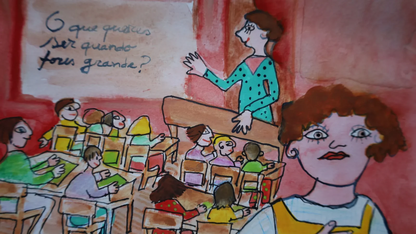 Ilustração de "Quando eu for grande", Autoria de Teresa Torres